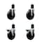Service Caster 5'' Hard Rubber Wheel Swivel 1-3/4'' Expand Stem Caster Set 2 Brakes, 4PK SCC-EX20S514-HRS-2-PLB-2-134 - alternate 1